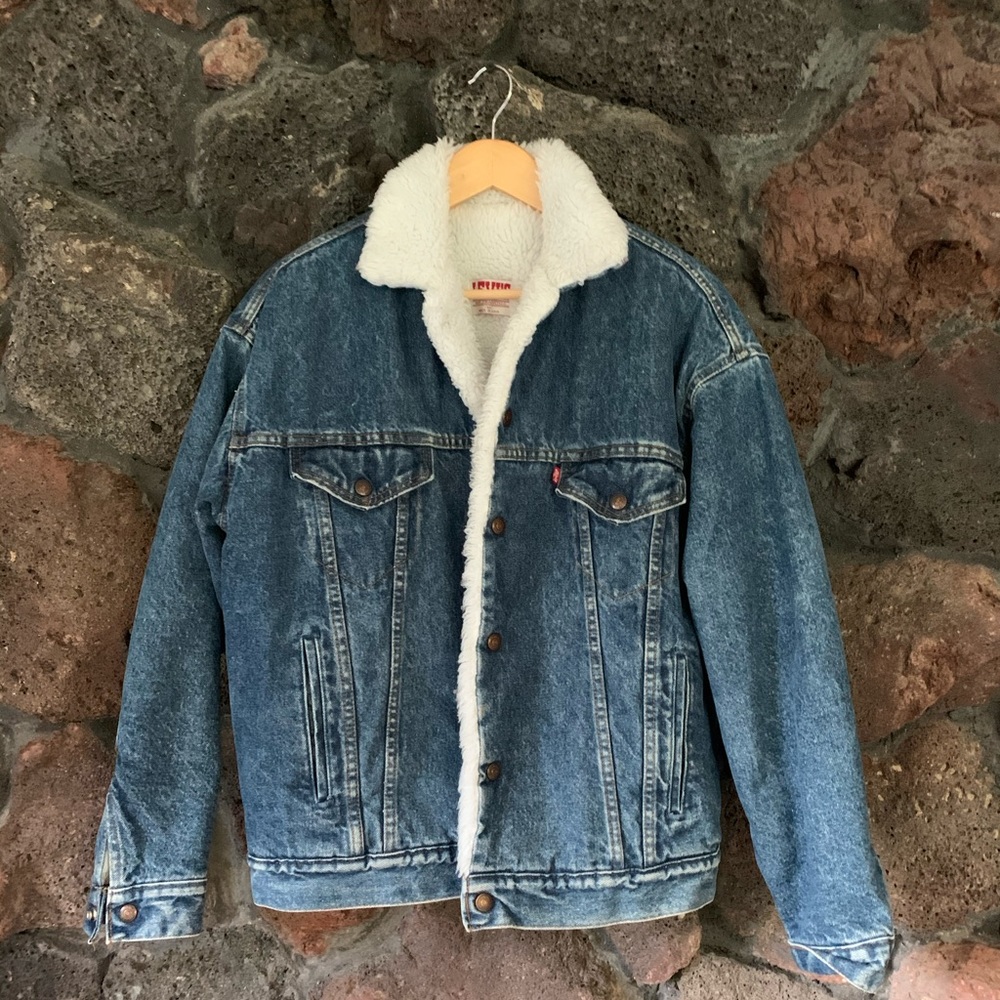 Vintage Sherpa Lined Denim Jacket